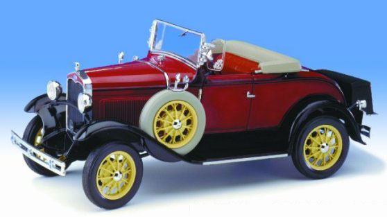 1931 Ford Model A Roadster - Rubelite Red (Motor City Classics) 1/18