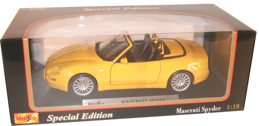 2003 Maserati Spyder - Yellow (Maisto) 1/18