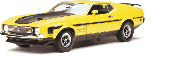 1971 Mustang Mach 1 Boss 351 - Grabber Yellow (Sun Star) 1/18