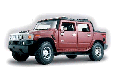 2001 Hummer H2 SUT - Burgundy (Maisto) 1/18