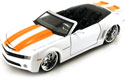 2007 Chevy Camaro Concept Convertible - White w/ Orange Stripes (Bigtime Muscle) 1/24