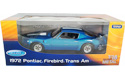 1972 Pontiac Firebird Trans Am - Blue (Welly) 1/18