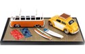 1962 VW Van & 1959 VW Bug Diorama Set (Jada Toys Snap Shots) 1/64