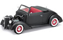 1936 Ford Deluxe Cabriolet - Satin Black Retro-Rod (Welly) 1/18