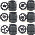 Black Replacement Wheels For 1/24 Scale Cars & Trucks