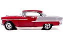 1955 Chevrolet Bel Air Hardtop - Burgundy and Silver (Ertl American Muscle) 1/18