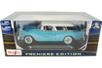 1955 Chevy Nomad - Blue w/ Cream Top (Maisto) 1/18