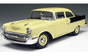 1957 Chevy 150 Utility Sedan - Colonial Cream & Onyx Black (Highway 61) 1/18