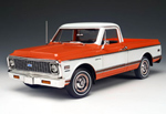 1972 Chevy Cheyenne C-10 Pickup Truck - Hugger Orange/White (Highway 61) 1/18