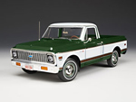 1972 Chevy Cheyenne C-10 Pickup Truck - Dark Olive/White (Highway 61) 1/18