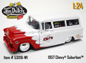 1957 Chevy Suburban - White w/ Red (Von Dutch Garage) 1/24