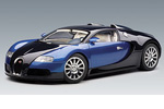Bugatti EB 16.4 Veyron Production Car - Black w/ Blue Metallic (AUTOart) 1/18