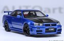 NISMO R34 Gt-r Z-tune (bayside Blue w/ Carbon Bonn (AUTOart) 1/18