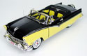 1956 Ford Fairlane Sunliner V8 Convertible - Yellow & Black (Ertl) 1/18