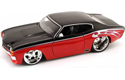 1971 Chevelle SS w/ Chevy Rally Wheels - Black/Red (DUB City Bigtime Muscle) 1/24