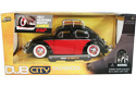 1959 Volkswagen Beetle w/ Baby Moon Wheels - Red (DUB City Old Skool) 1/24