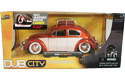 1959 Volkswagen Beetle w/ Baby Moon Wheels - Copper (DUB City Old Skool) 1/24