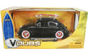 1959 Volkswagen Beetle w/ Surfboard - Black (V-Dubs) 1/24