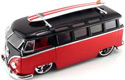 1962 VW Bus w/ Surfboard - Red (Jada Toys V-Dubs) 1/24