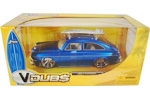 1965 Volkswagen 1600 TL Fastback w/Surfboard - Blue (V-Dubs) 1/24