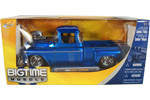1955 Chevy Stepside w/ Blower & GM Rally Wheels - Blue (Bigtime Muscle) 1/24
