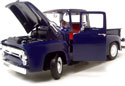 1956 Ford F-100 Pickup Truck - Blue (Welly) 1/18
