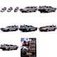 Back to the Future DeLorean 3-Pack - Nano Rides  Diecast Model Car (Jada Toys) 1/24