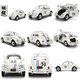 Herbie the Love Bug VW Beetle w/Tire Rack (Jada Toys) 1/24