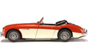 1961 Austin Healey 3000 MK II - Red w/ White (AUTOart) 1/18