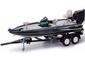 Triton Bass Boat and Trailer - Green (Ertl) 1/18