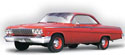 1962 Chevy Bel Air 409 V-8 Bubble Top - Red (Maisto) 1/18