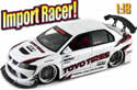 Mitsubishi Lancer Evolution VIII - White w/ RO_JA "GTM" (Import Racer) 1/18