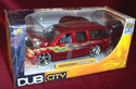 Chevy Suburban - Red w/ Flames (DUB City) 1/24