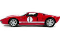 2004 Ford GT - Red w/ White (Beanstalk Group) 1/18