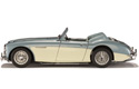 1961 Austin Healey 3000 MK I - Blue w/ White (AUTOart) 1/18