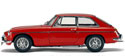 1969 MG MGB MK II Coupe - Red (AUTOart) 1/18