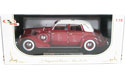 1937 Lincoln Model K Touring Cabriolet - Burgundy (Signature) 1/18