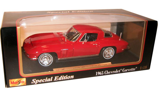 1965 Chevrolet Corvette Coupe - Rally Red (Maisto) 1/18
