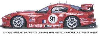 1999 Dodge Viper GTS-R LeMans #91 (AUTOart) 1/18