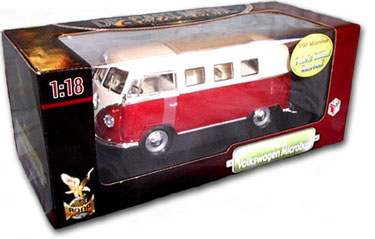 1962 Volkswagen Samba Microbus - Red (YatMing) 1/18