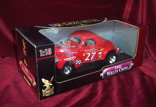 1941 Willys Competition Coupe - Red #27 (YatMing) 1/18