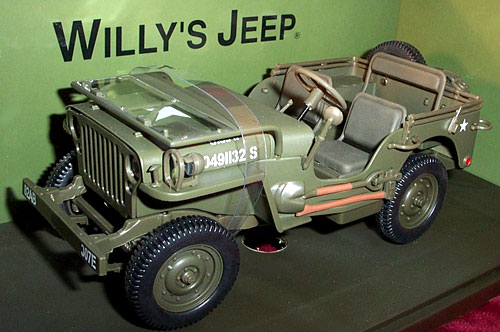 NIB VTG Gate Willy/'s Jeep WW2 Model Car 1:18 Die Cast Military World War 2
