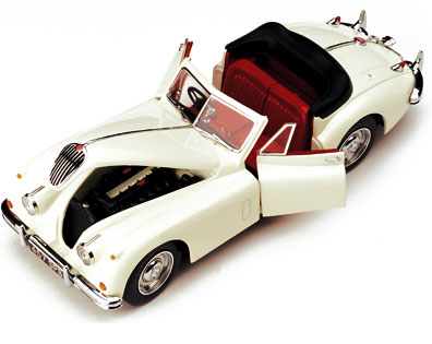 1955 Jaguar XK140 Drophead Open Convertible - Cream (Sun Star) 1/18