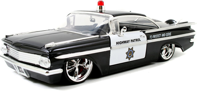 1959 Chevy Impala Highway Patrol Police (Jada Toys HEAT) 1/24 diecast car  scale model